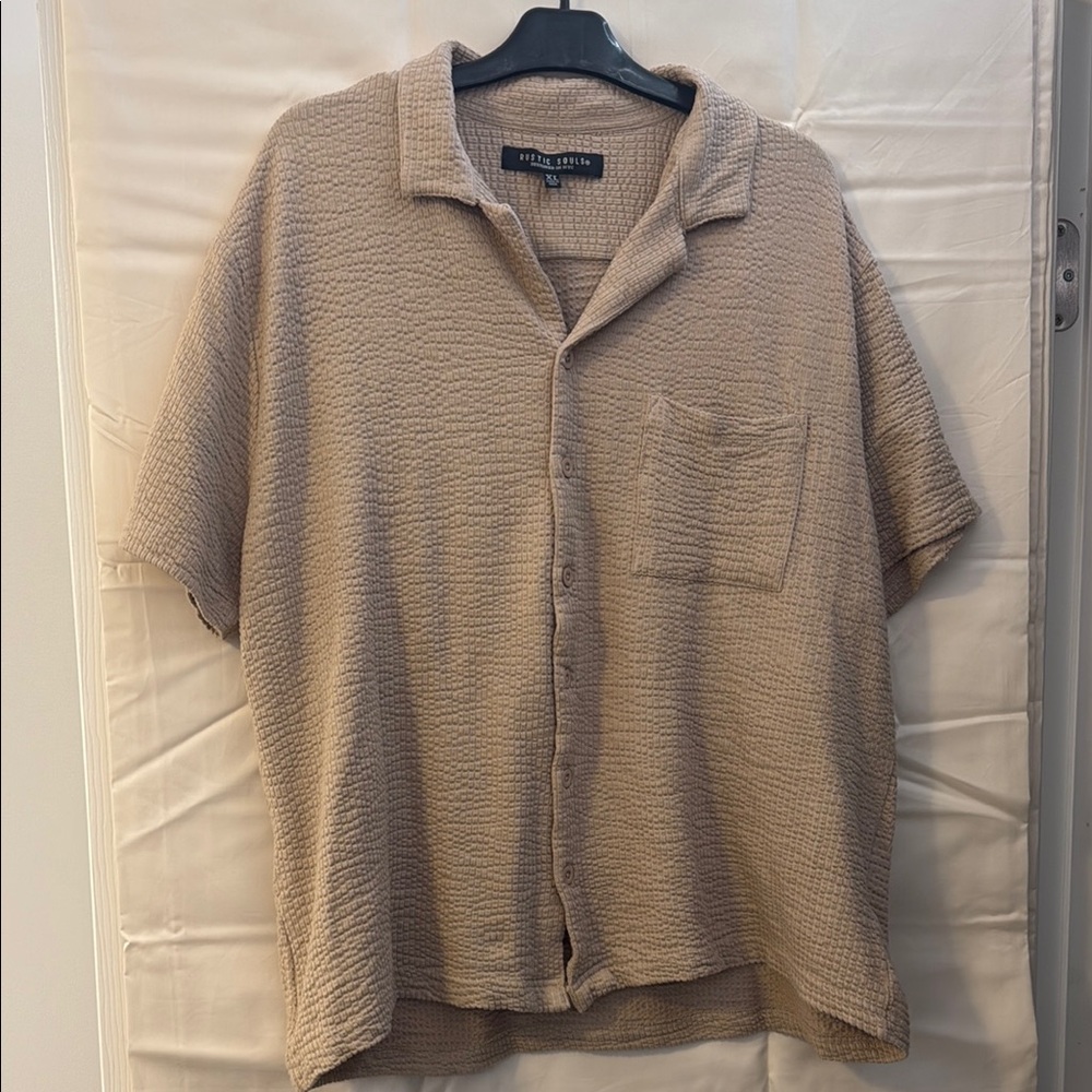 Rustic Souls Tan Textured Shirt
